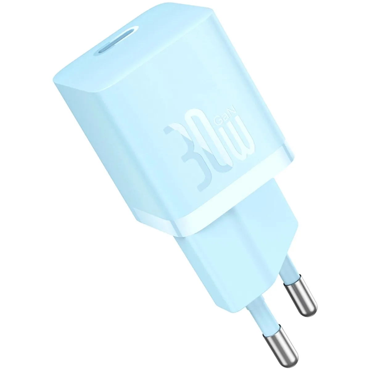 Мережевий зарядний пристрій Baseus GaN5 FC mini 1C (1USB-C) 30W Blue (CCGN070603) - зображення 1