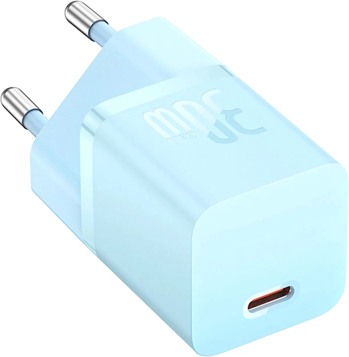 Мережевий зарядний пристрій Baseus GaN5 FC mini 1C (1USB-C) 30W Blue (CCGN070603) - мініатюра 3