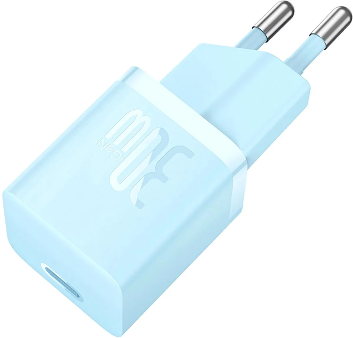 Мережевий зарядний пристрій Baseus GaN5 FC mini 1C (1USB-C) 30W Blue (CCGN070603) - мініатюра 4
