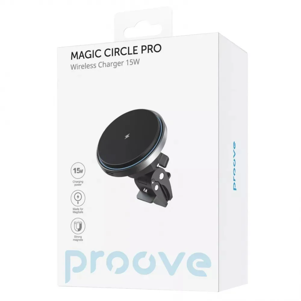 Бездротовий зарядний пристрій Proove Magic Circle Pro 15W Black (WHMP15010001) - мініатюра 5