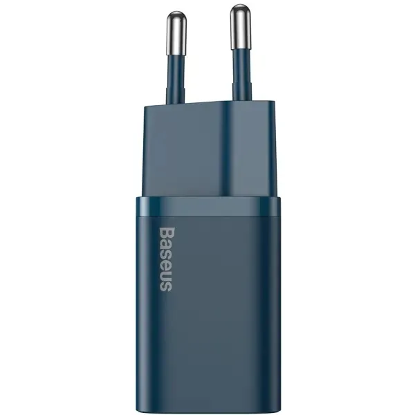 Мережевий зарядний пристрій Baseus Super Si Quick Charger 1C (1USB-C) 20W Blue (CCSUP-B03) - мініатюра 2