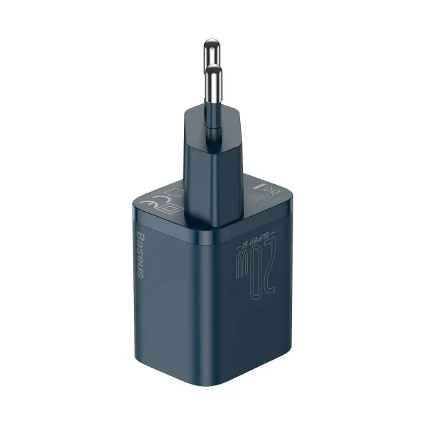 Мережевий зарядний пристрій Baseus Super Si Quick Charger 1C (1USB-C) 20W Blue (CCSUP-B03) - мініатюра 3