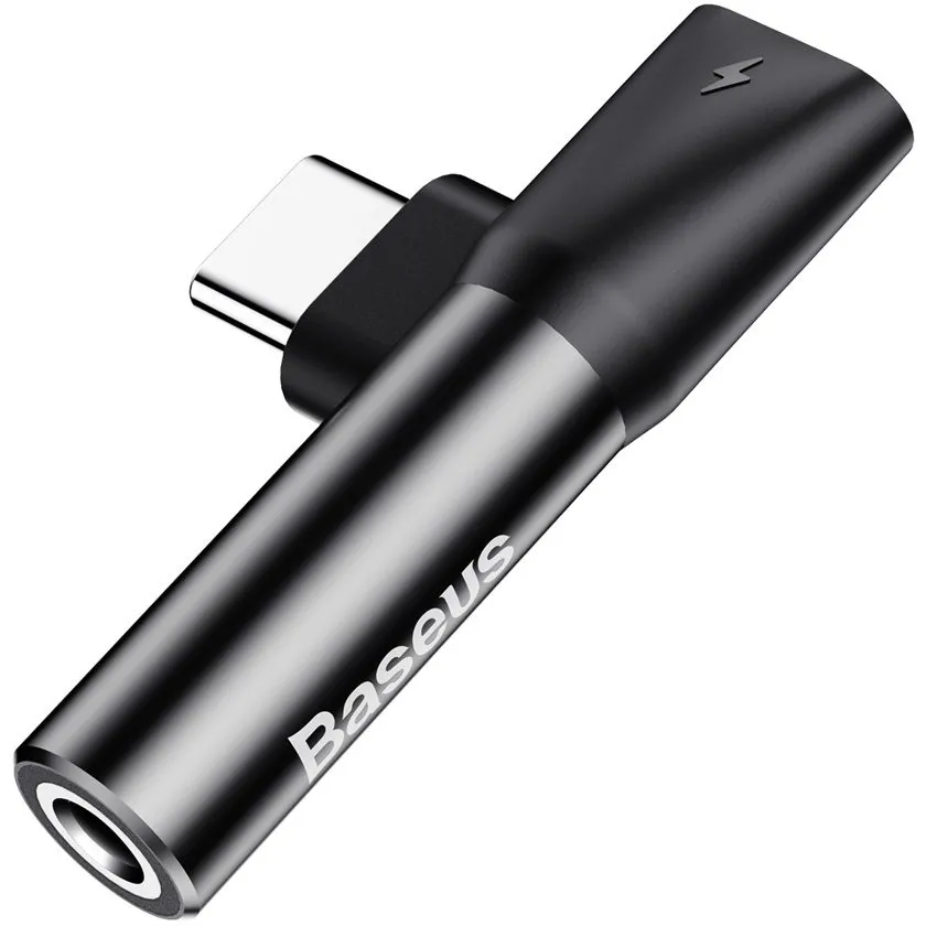 Адаптер Baseus USB Type C - USB Type C + 3.5mm (M/F) L41 Black (CATL41-01) - зображення 1