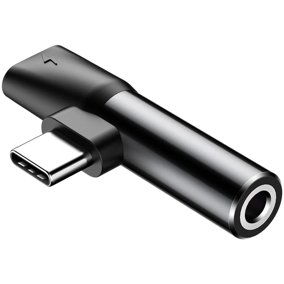 Адаптер Baseus USB Type C - USB Type C + 3.5mm (M/F) L41 Black (CATL41-01) - мініатюра 2