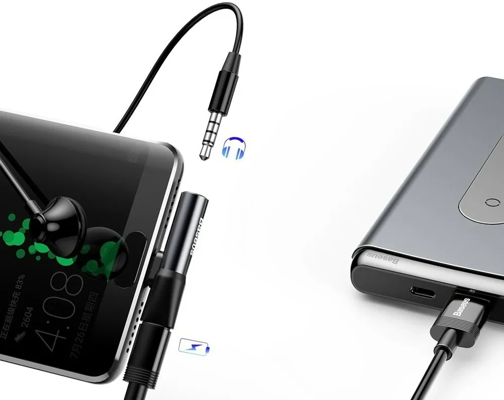 Адаптер Baseus USB Type C - USB Type C + 3.5mm (M/F) L41 Black (CATL41-01) - мініатюра 5