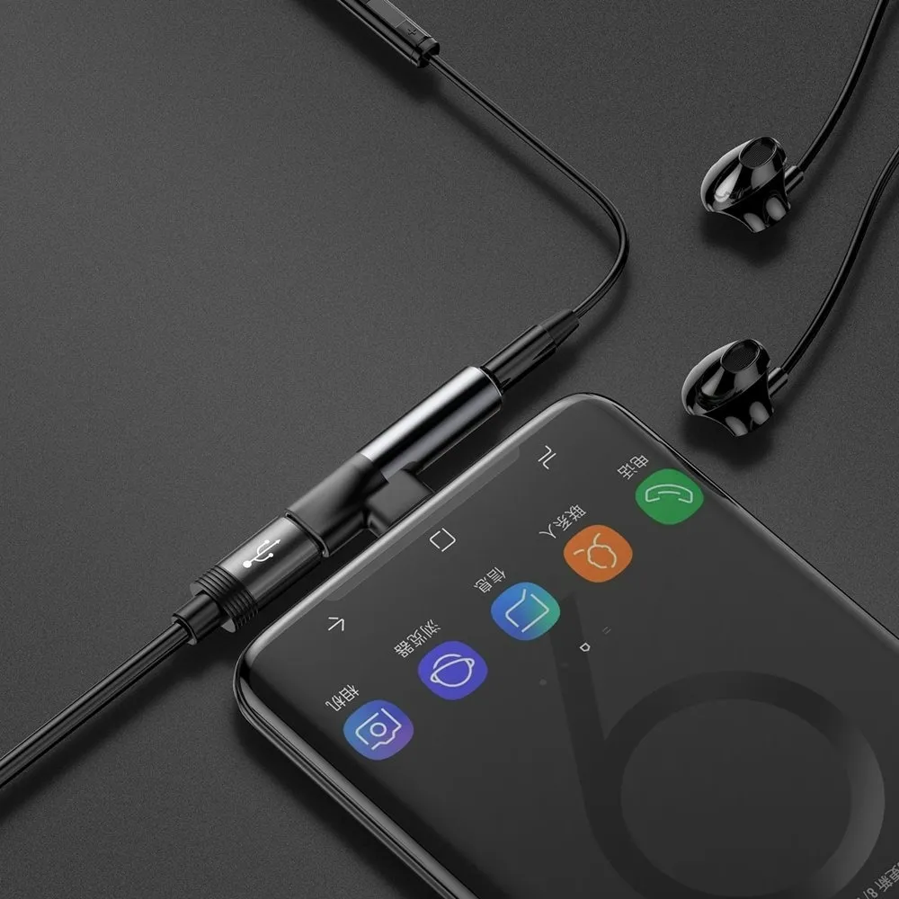 Адаптер Baseus USB Type C - USB Type C + 3.5mm (M/F) L41 Black (CATL41-01) - мініатюра 6