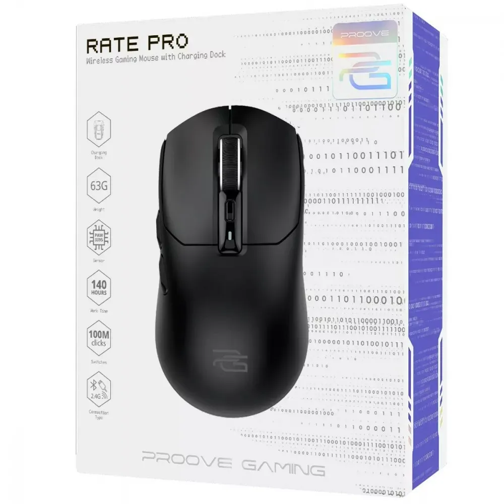 Миша бездротова Proove Gaming Rate Pro with Charging Dock Black - мініатюра 8