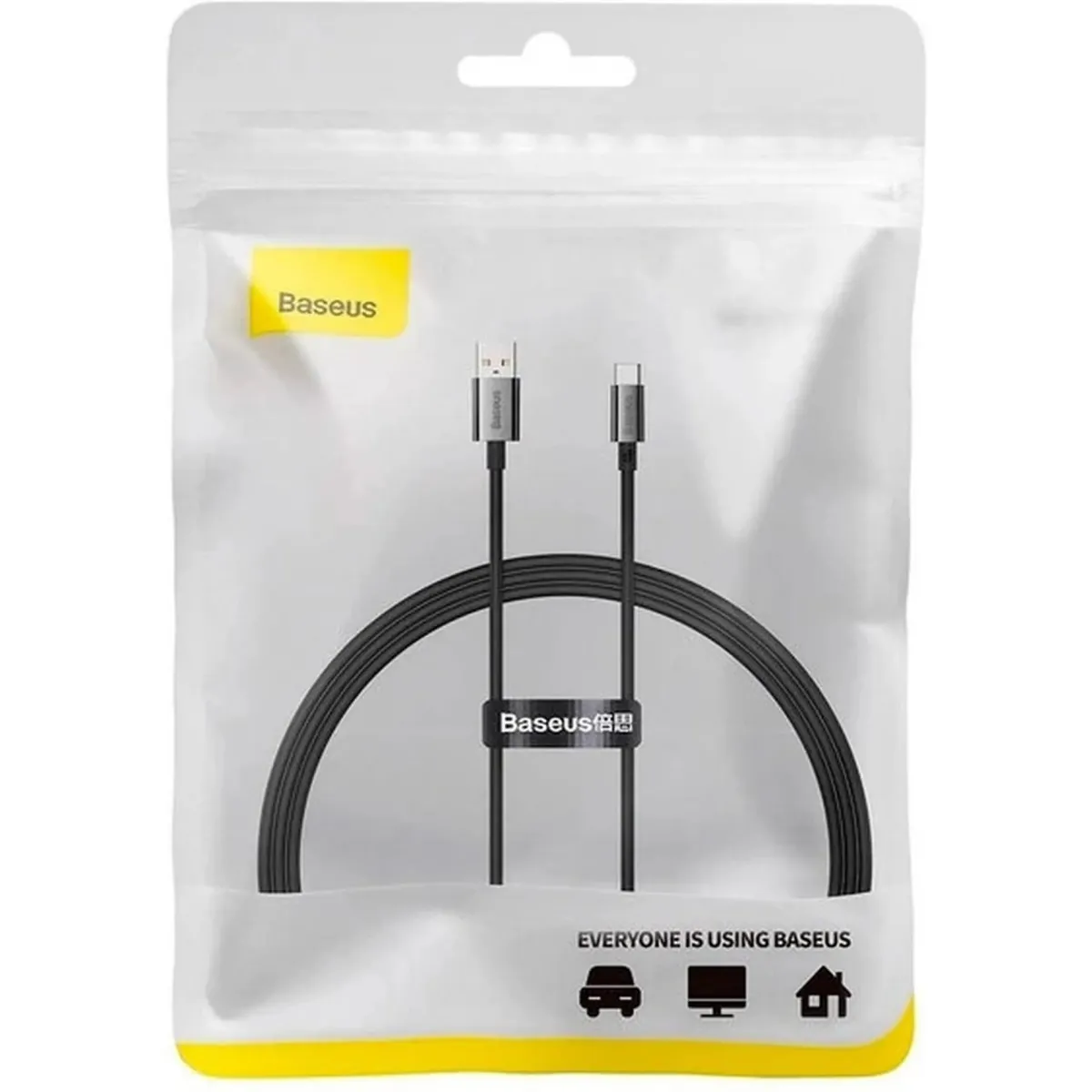 Кабель Baseus USB Type-C - USB Type-A, 100W, 1 м Black (P10320102114-00) - мініатюра 2