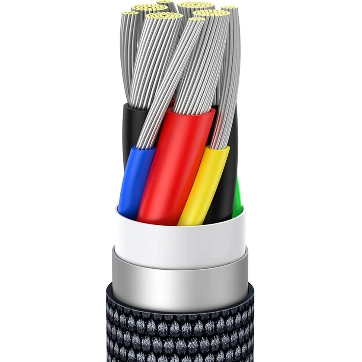 Кабель Baseus Crystal Shine USB Type-C - USB Type-C (M/M), 100W, 1.2 м Black (CAJY000601) - мініатюра 4