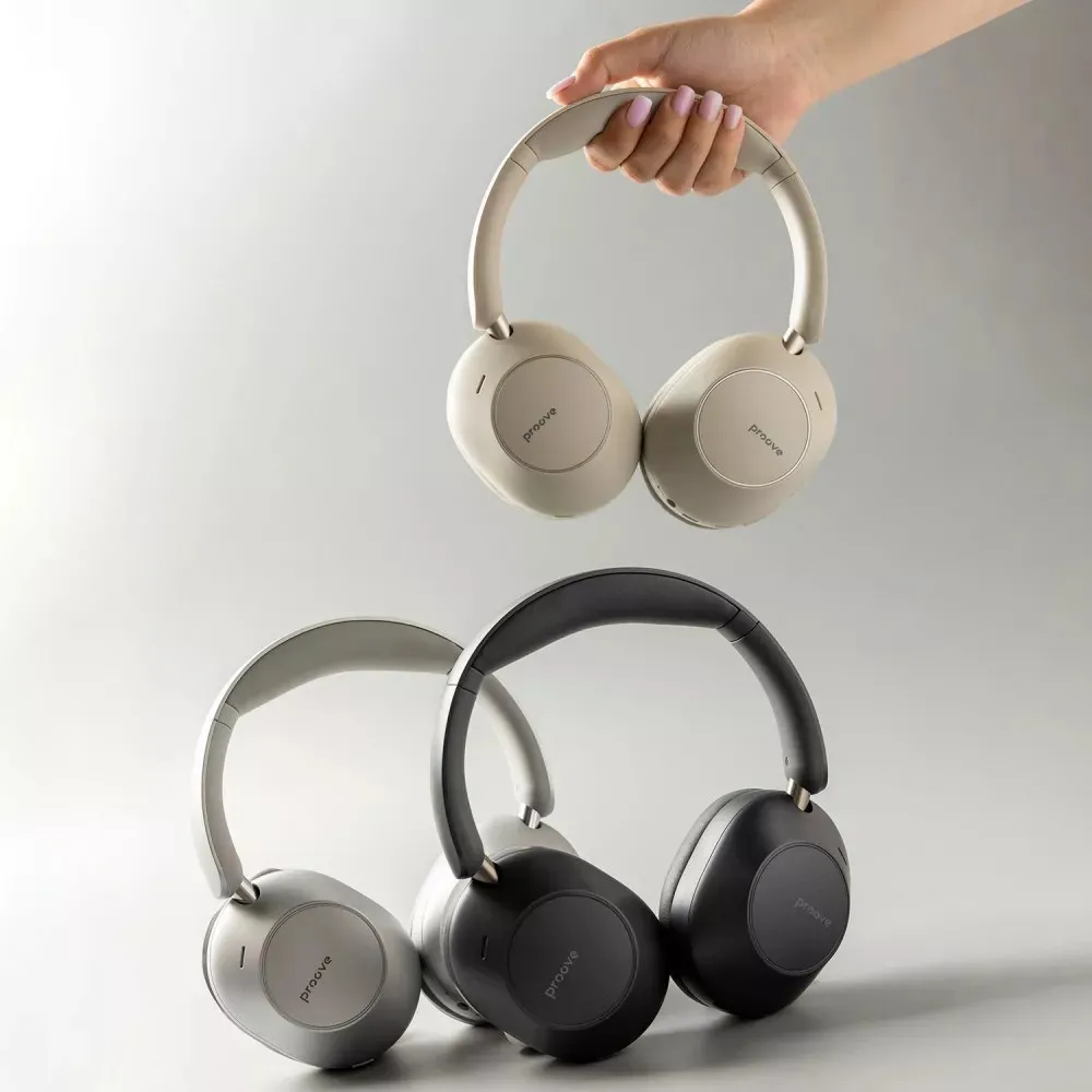 Bluetooth-гарнітура Proove Silence 3D with ANC Beige (HPSL00020007) - мініатюра 4
