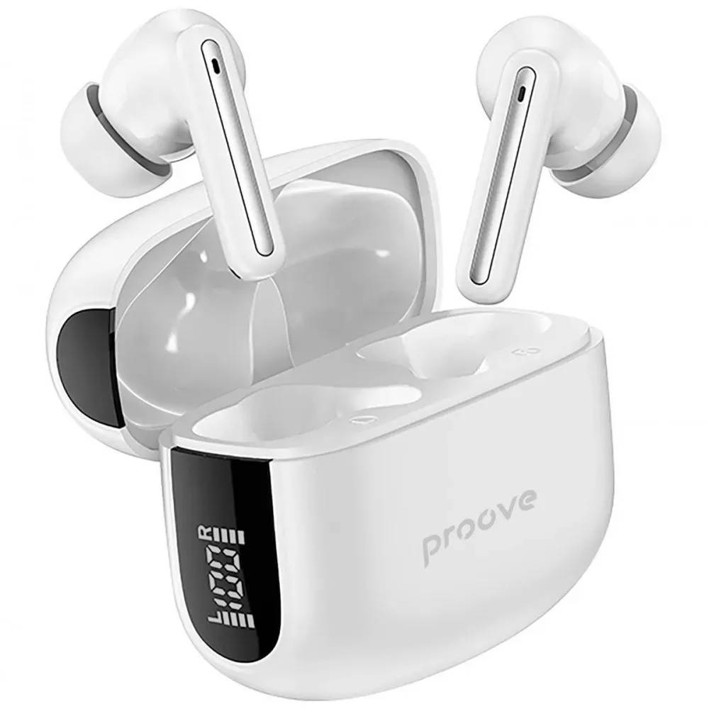 Bluetooth-гарнітура Proove Tempo TWS with ANC (APP) White (TWTM0001AP02) - мініатюра 4