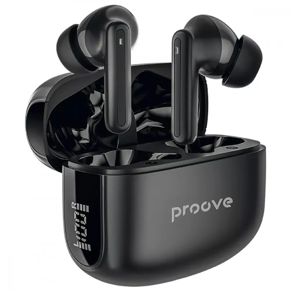 Bluetooth-гарнітура Proove Tempo TWS with ANC (APP) Black (TWTM0001AP01) - зображення 1