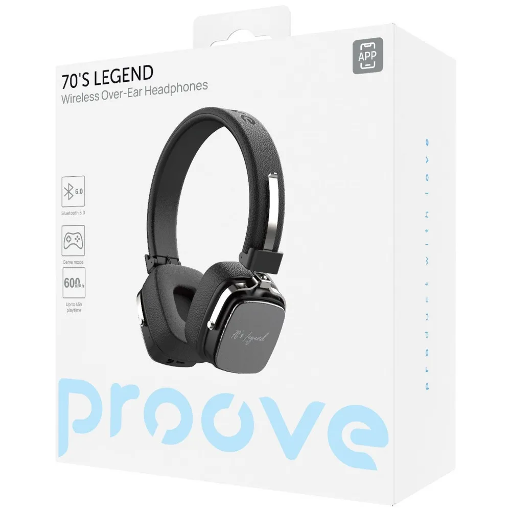 Bluetooth-гарнітура Proove 70’s Legend (APP) Black/Silver (HP70L001AP28) - мініатюра 5