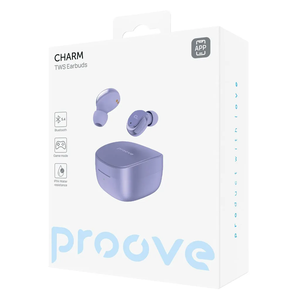 Bluetooth-гарнітура Proove Charm TWS (APP) Purple (TWCH0001AP09) - мініатюра 5