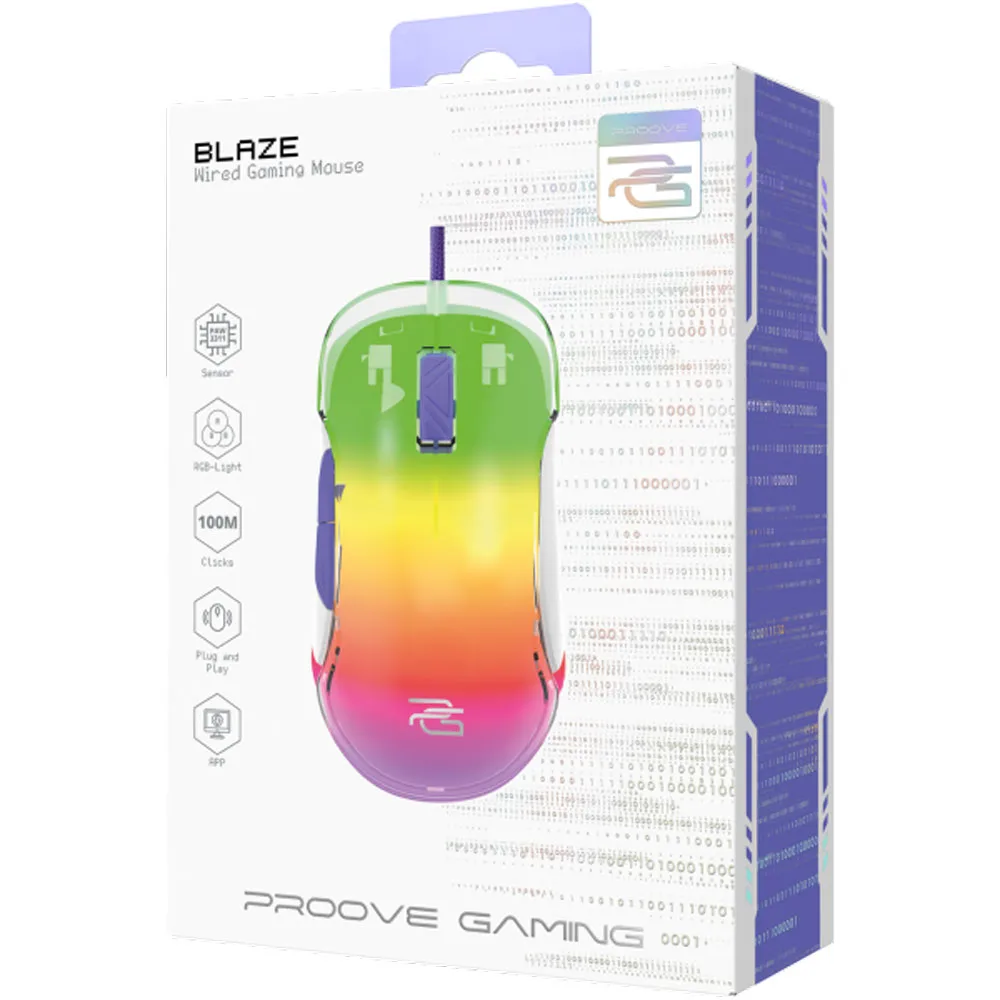 Миша Proove Gaming Gaming Blaze White/Purple (GMBL00102002) - мініатюра 5