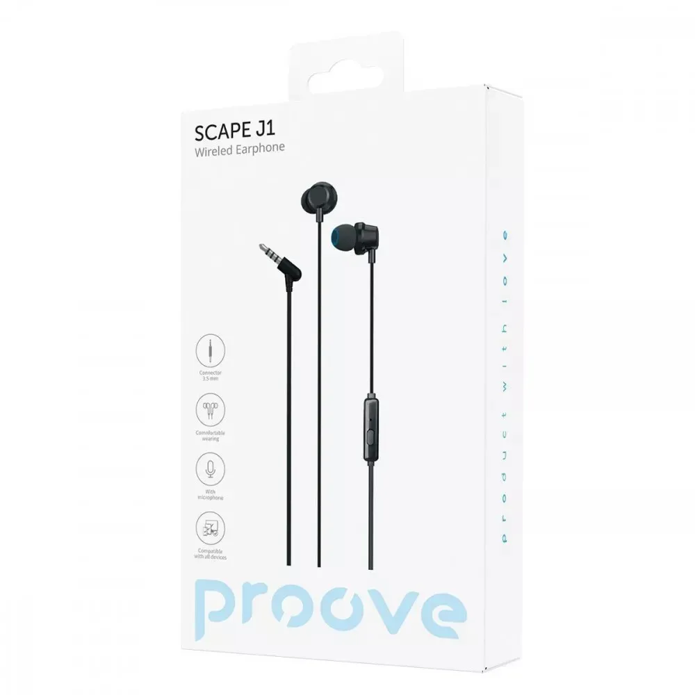 Гарнітура Proove Scape J1 Black (WESJ10000801) - мініатюра 2