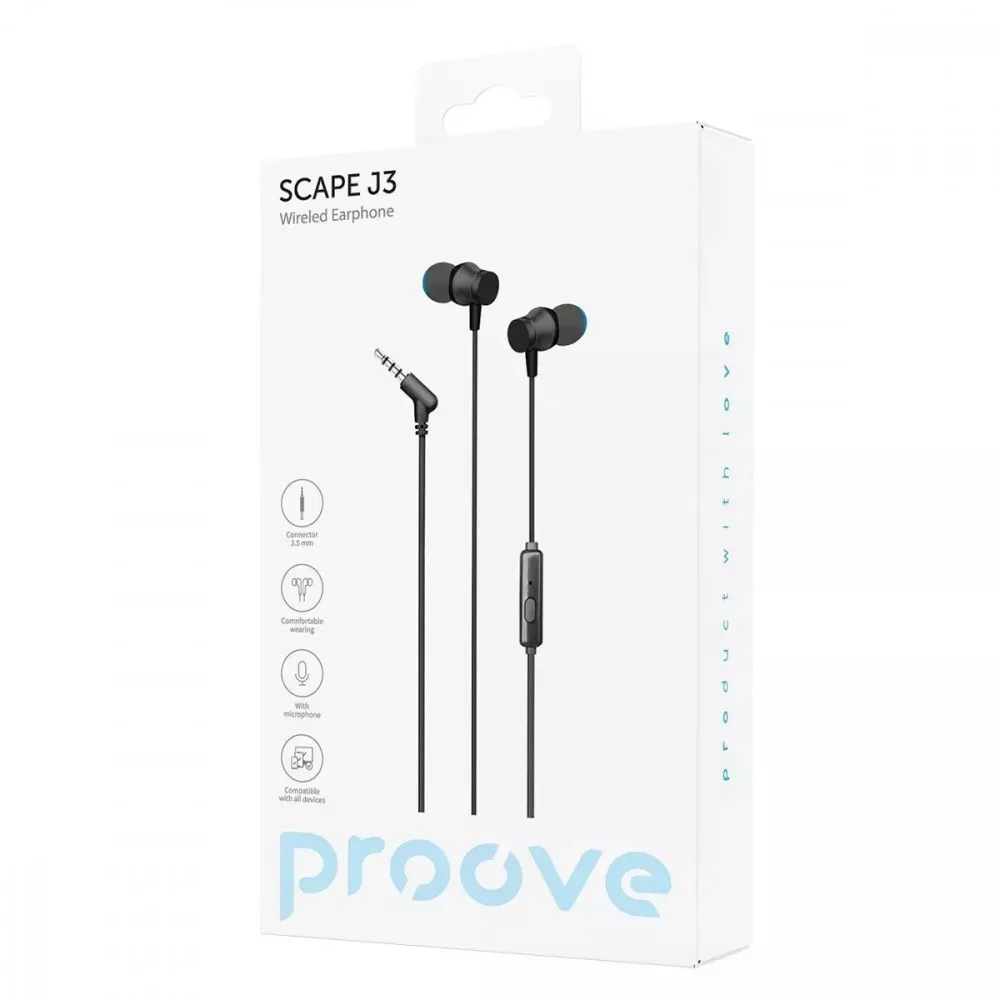 Гарнітура Proove Scape J3 Black (WESJ30000801) - мініатюра 2