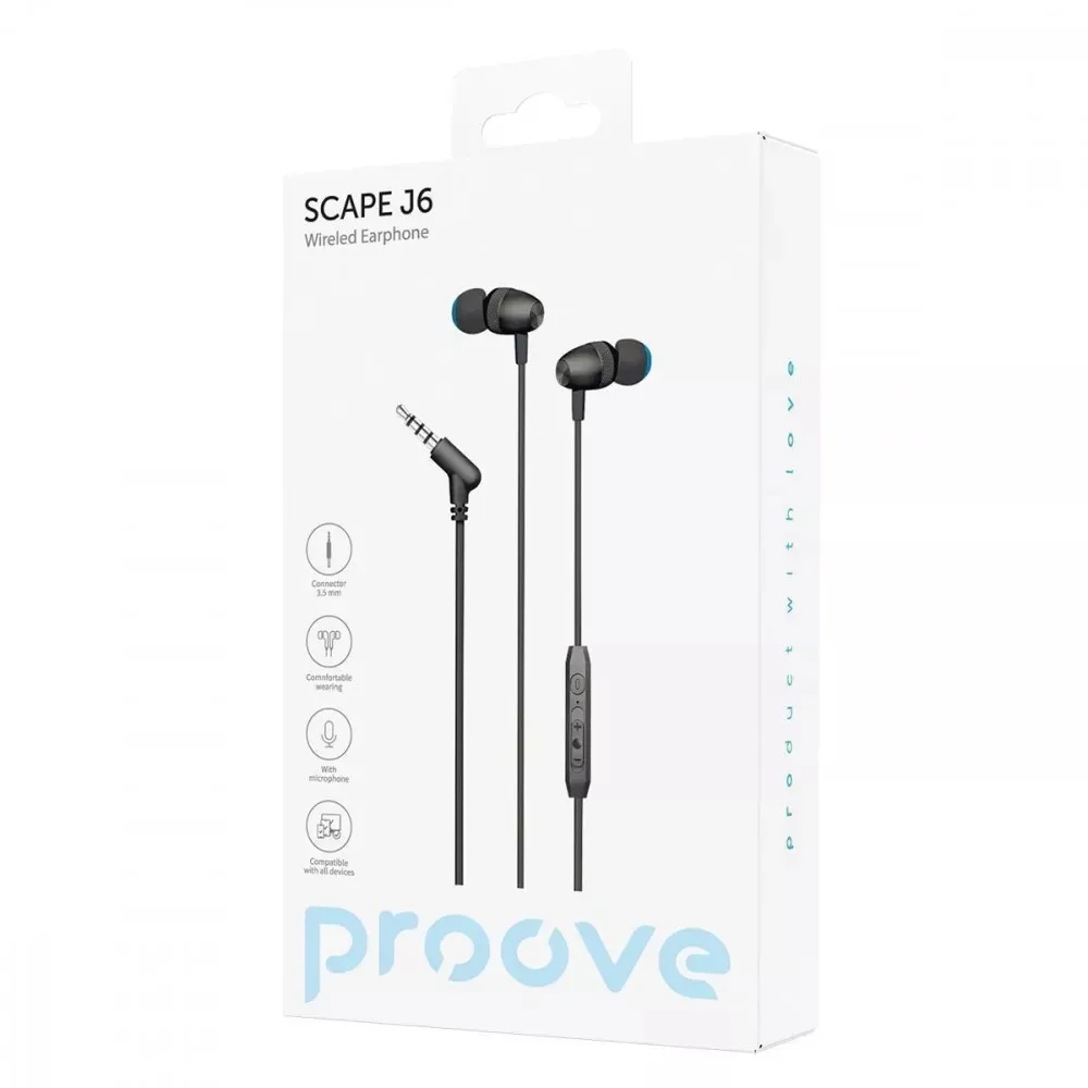Гарнітура Proove Scape J6 Black (WESJ60000801) - мініатюра 2