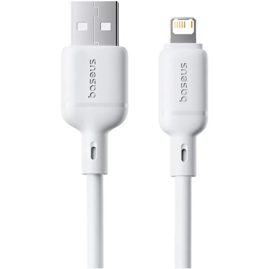 Кабель Baseus Silky Series Fast Charging USB Type-A - Lightning (M/M), 2.4A, 1 м, White (P10377702213-00) - зображення 1