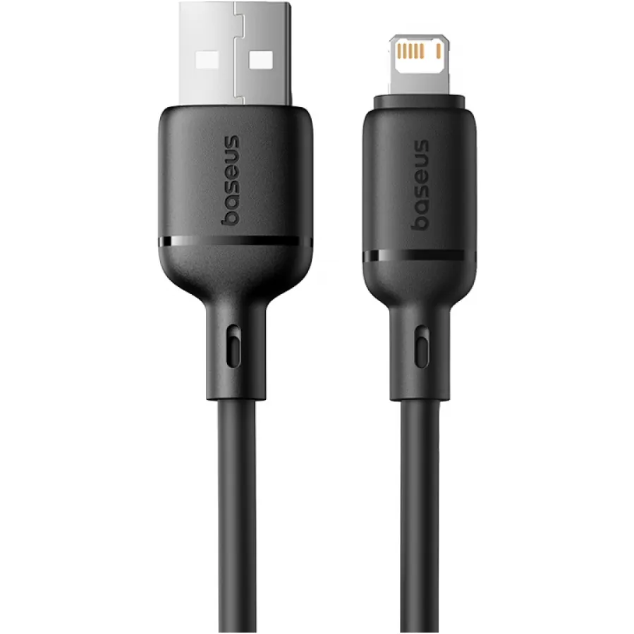 Кабель Baseus Silky Series Fast Charging USB Type-A - Lightning (M/M), 2.4A, 2 м, Black (P10377702113-01) - зображення 1