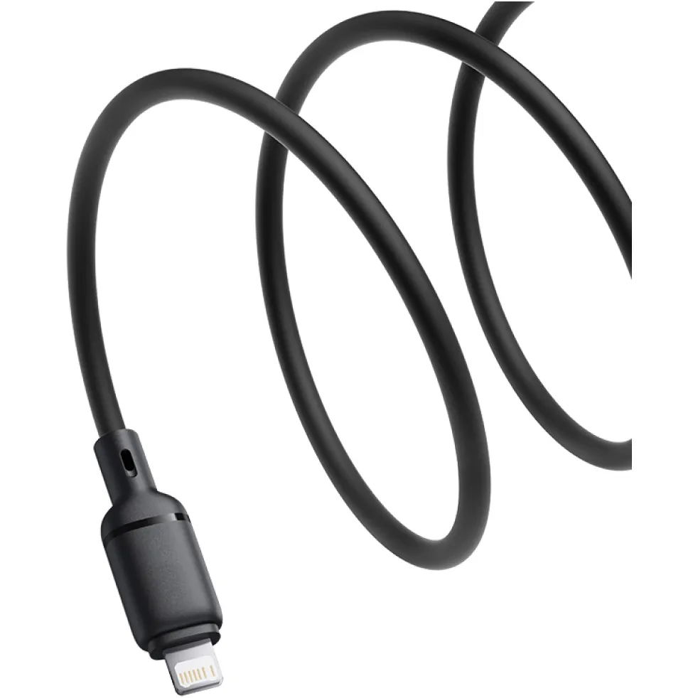 Кабель Baseus Silky Series Fast Charging USB Type-A - Lightning (M/M), 2.4A, 2 м, Black (P10377702113-01) - мініатюра 4