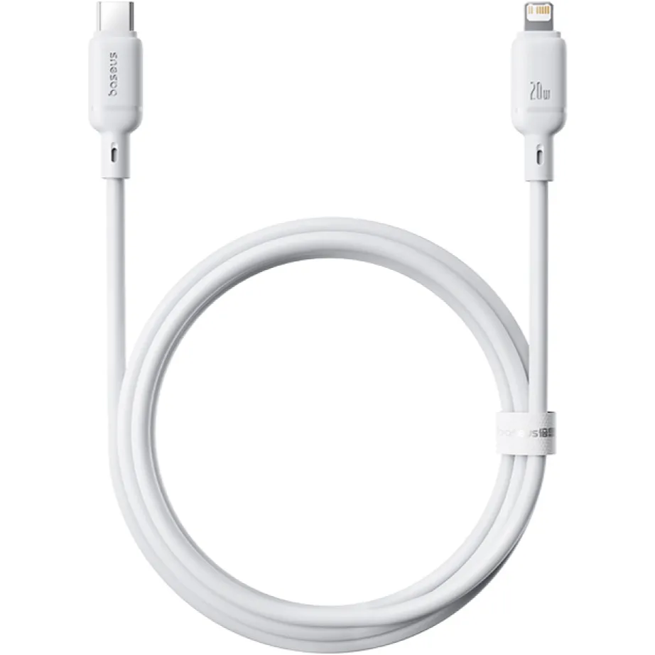 Кабель Baseus Silky Series Fast Charging USB Type-C - Lightning (M/M), 20W, 2 м, White (P10377700213-01) - мініатюра 2