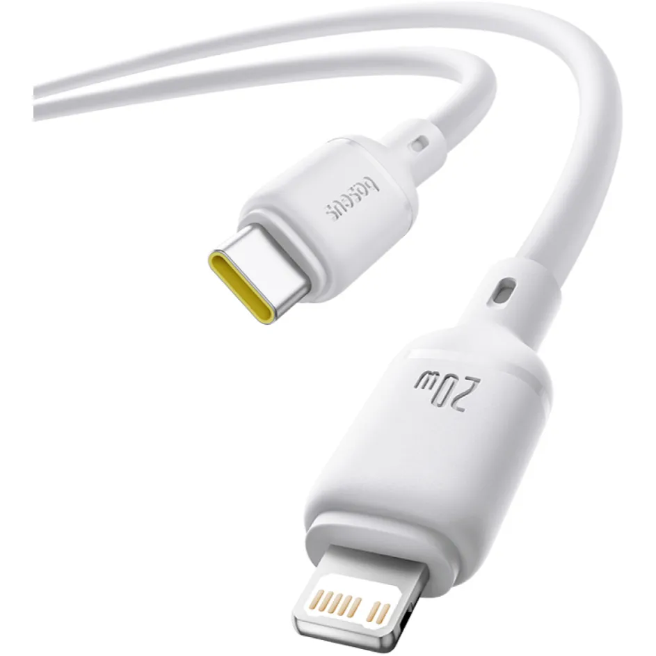 Кабель Baseus Silky Series Fast Charging USB Type-C - Lightning (M/M), 20W, 2 м, White (P10377700213-01) - мініатюра 3