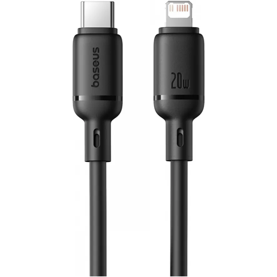Кабель Baseus Silky Series Fast Charging USB Type-C - Lightning (M/M), 20W, 2 м, Black (P10377700113-01) - зображення 1