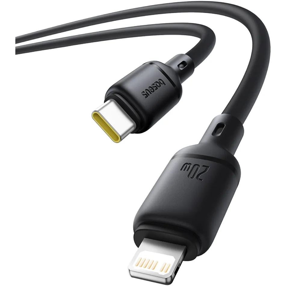 Кабель Baseus Silky Series Fast Charging USB Type-C - Lightning (M/M), 20W, 2 м, Black (P10377700113-01) - мініатюра 3