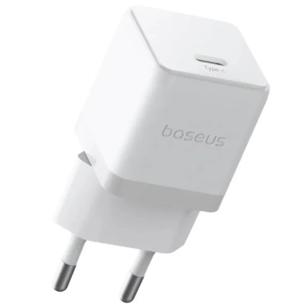 Мережевий зарядний пристрій Baseus Palm Fast Charger 1C (1USB-C) 20W White (P10111602213-00) - мініатюра 2