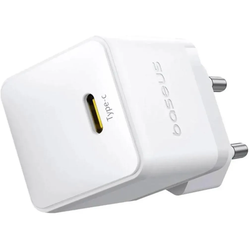 Мережевий зарядний пристрій Baseus Palm Fast Charger 1C (1USB-C) 30W White (P10111605213-00) - мініатюра 2