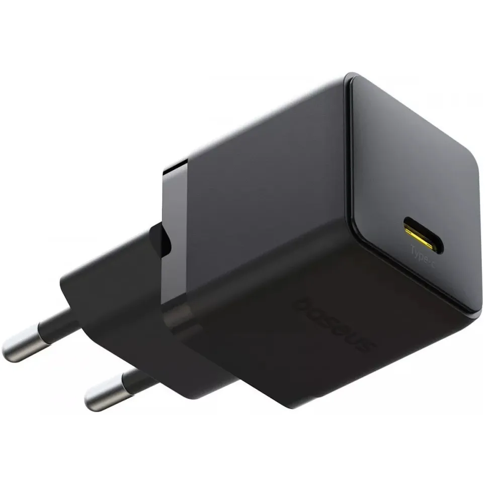 Мережевий зарядний пристрій Baseus Palm Fast Charger 1C (1USB-C) 30W Black (P10111605113-01) + кабель USB Type-C 1 м - мініатюра 4