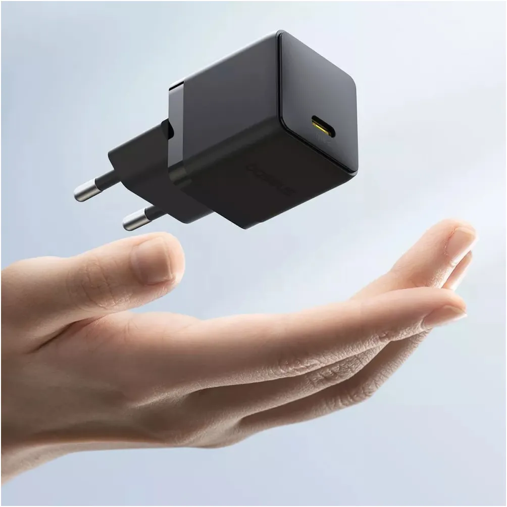 Мережевий зарядний пристрій Baseus Palm Fast Charger 1C (1USB-C) 30W Black (P10111605113-01) + кабель USB Type-C 1 м - мініатюра 5