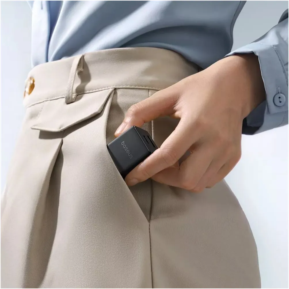 Мережевий зарядний пристрій Baseus Palm Fast Charger C+U (1USB, 1USB-C) 20W Black (P10111608113-01) + кабель USB Type-C 1 м - мініатюра 9