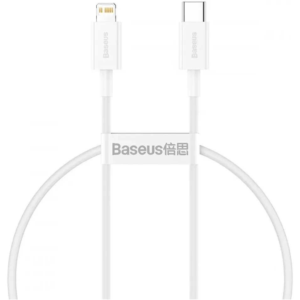 Кабель Baseus Superior Series Fast Charging USB Type-C - Lightning (M/M), 20W, 1.5 м, White (CATLYS-B02) - зображення 1