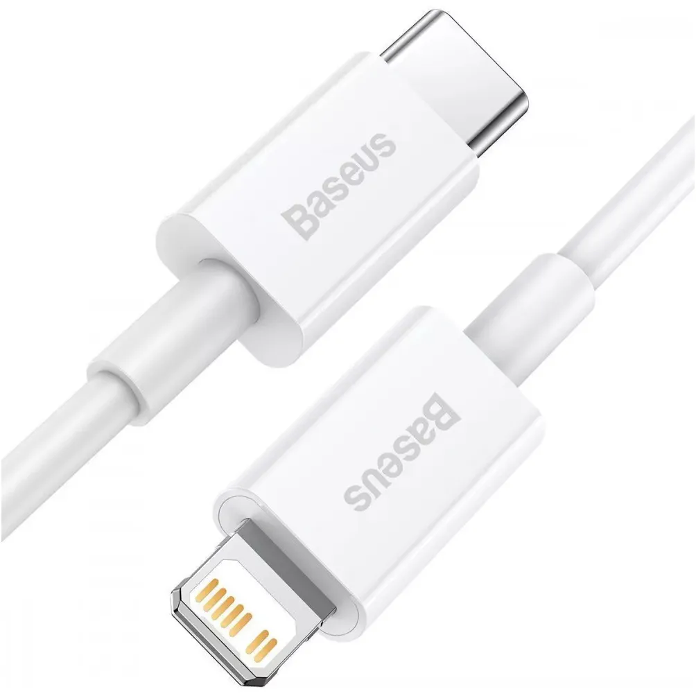 Кабель Baseus Superior Series Fast Charging USB Type-C - Lightning (M/M), 20W, 1.5 м, White (CATLYS-B02) - мініатюра 2