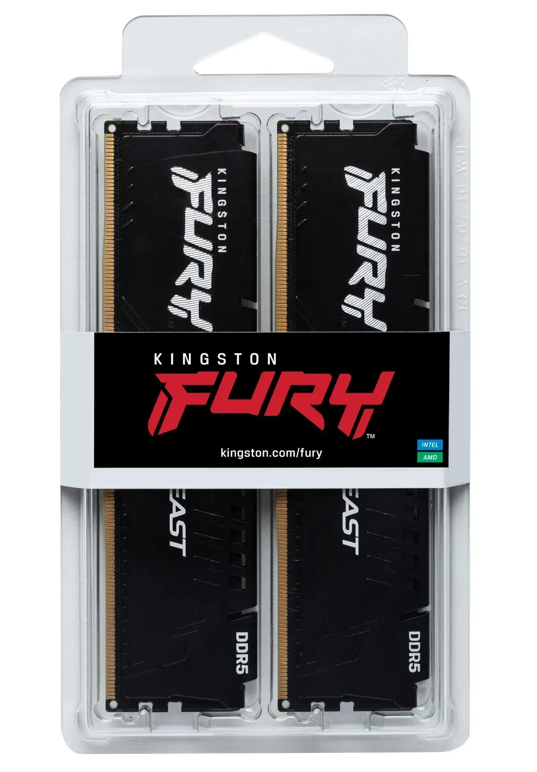 Модуль пам`яті DDR5 2x16GB/5200 Kingston Fury Beast Black (KF552C40BBK2-32) - мініатюра 8