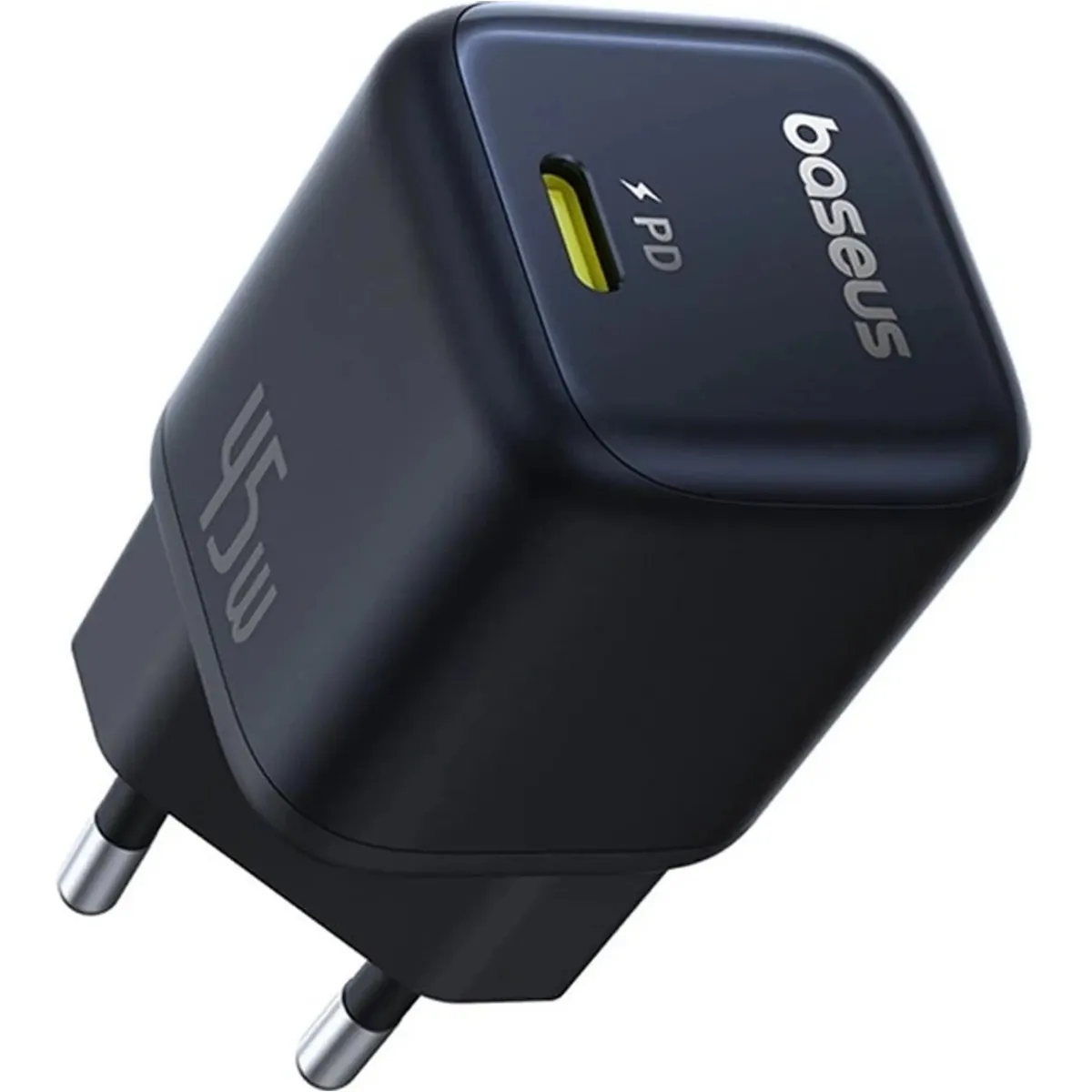Мережевий зарядний пристрій Baseus PicoGo GaN Fast Charger 1C (1USB-C) 45W Black (P10176800123-00) - зображення 1