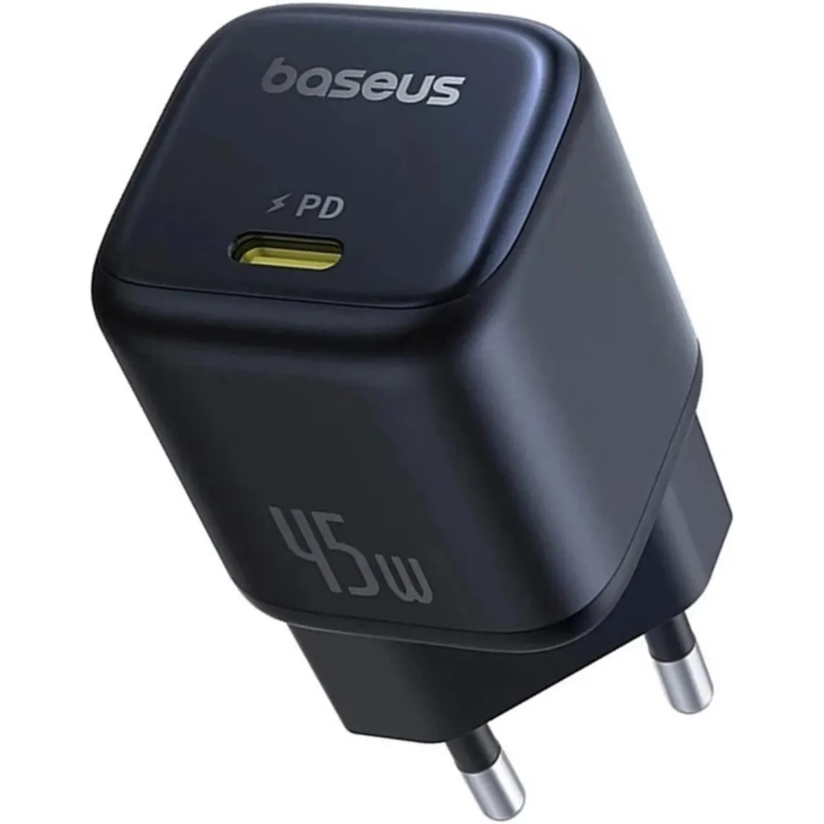 Мережевий зарядний пристрій Baseus PicoGo GaN Fast Charger 1C (1USB-C) 45W Black (P10176800123-00) - мініатюра 2