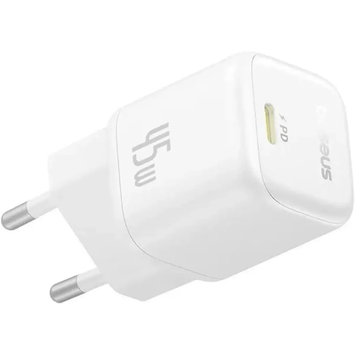 Мережевий зарядний пристрій Baseus PicoGo GaN Fast Charger 1C (1USB-C) 45W White (P10176800213-00) - зображення 1