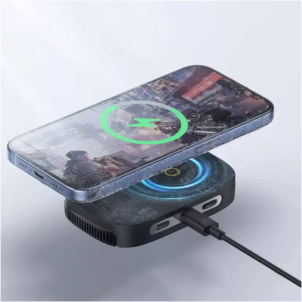 Бездротовий зарядний пристрій Baseus MagPro II Series Ultra-Thin Magnetic Phone Cooler 15W Black (B10572900121-00) + кабель USB Type-C 1 м - мініатюра 4