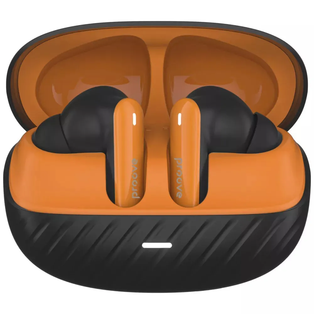Bluetooth-гарнітура Proove Blitz II TWS With Hybrid ANC (APP) Black Orange (TWBL2001AP20) - зображення 1