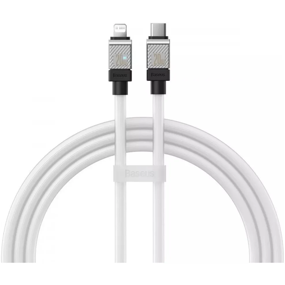 Кабель Baseus CoolPlay Series Fast Charging USB Type-C - Lightning (M/M), 20W, 1 м, White (CAKW000002) - зображення 1