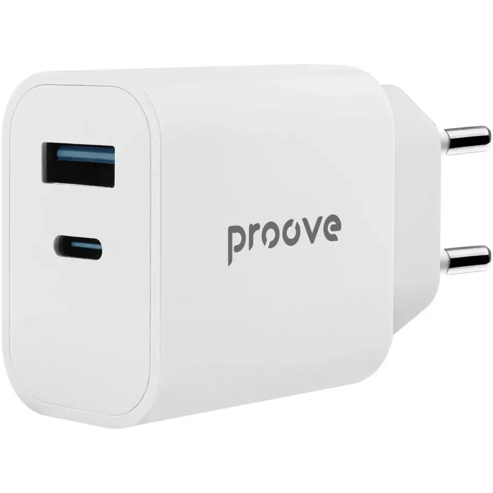Мережевий зарядний пристрій Proove Rapid (1USB, 1USB-C) 20W White (WCRP20110002) - мініатюра 3