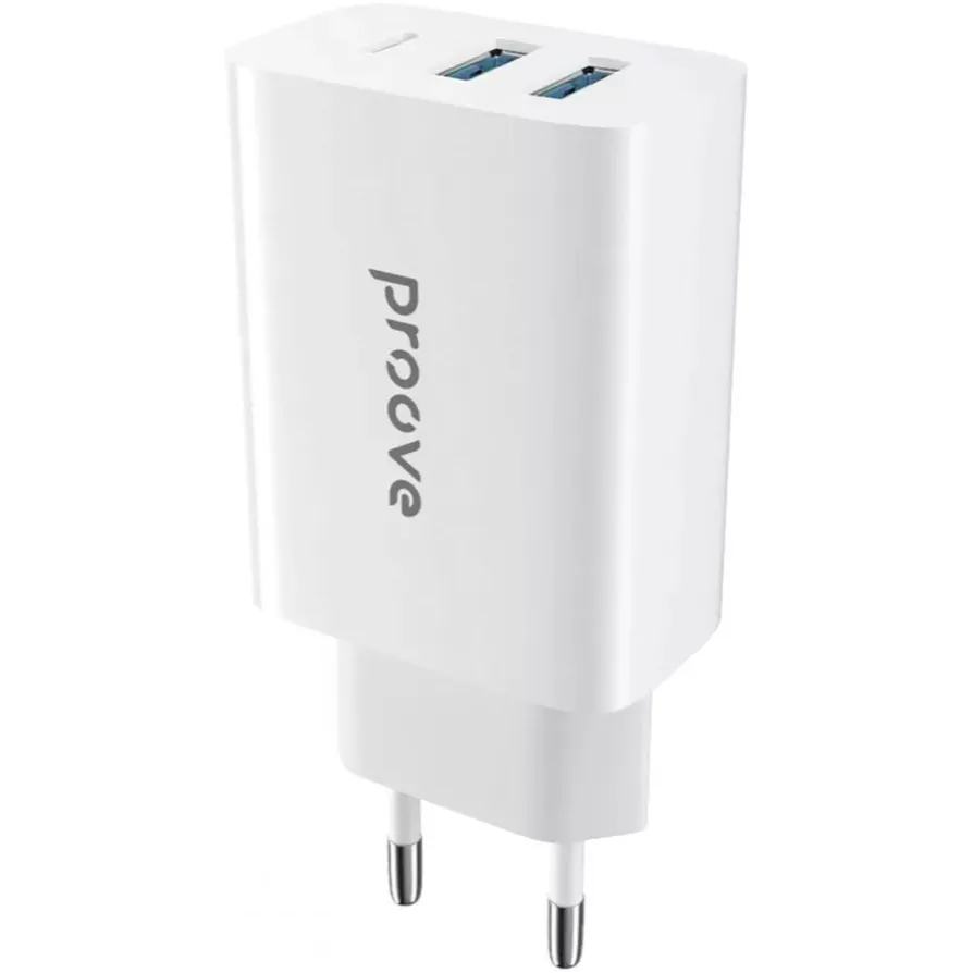 Мережевий зарядний пристрій Proove Rapid (2USB, 1USB-C) 30W White (WCRP30210002) - зображення 1