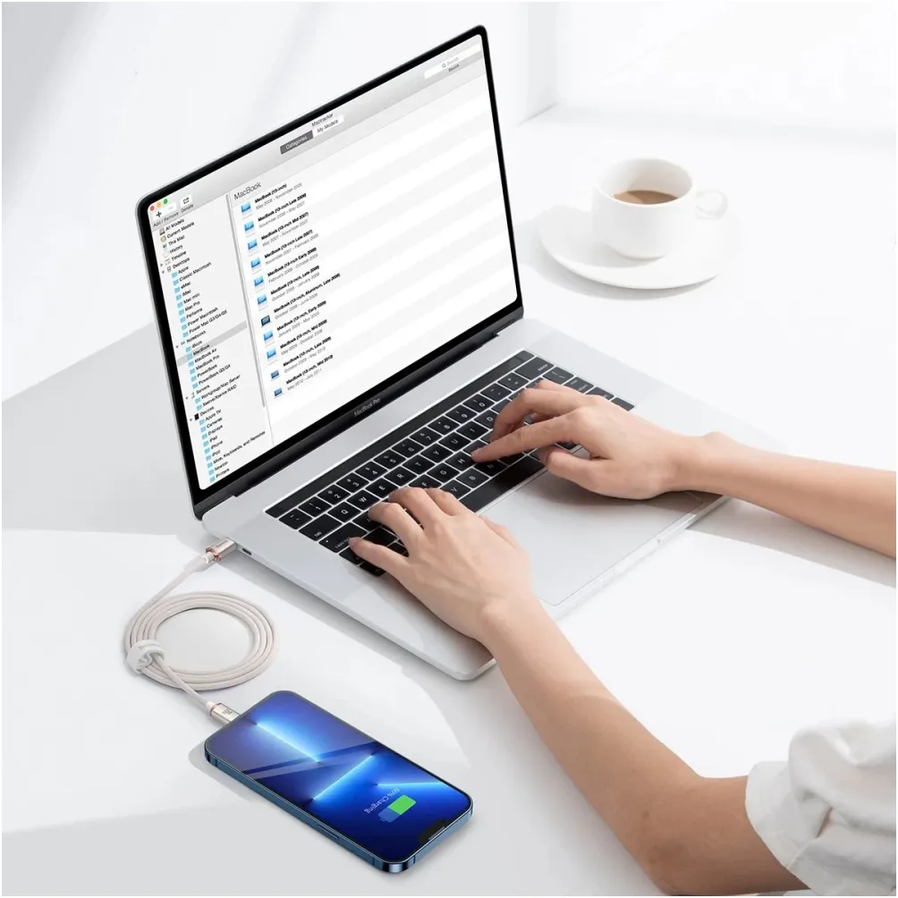 Кабель Baseus Crystal Shine Series Fast Charging USB Type-C - Lightning (M/M), 20W, 1.2 м, Pink (CAJY001304) - мініатюра 8