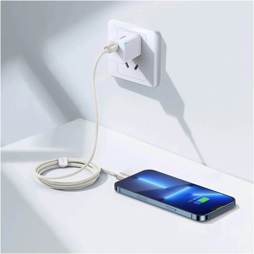 Кабель Baseus Crystal Shine Series Fast Charging USB Type-C - Lightning (M/M), 20W, 1.2 м, Pink (CAJY001304) - мініатюра 9