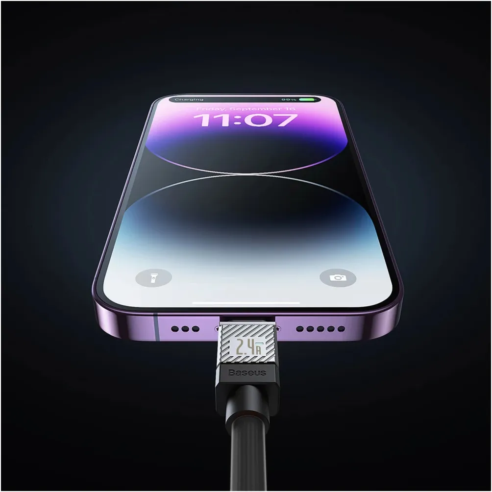 Кабель Baseus CoolPlay Series Fast Charging USB Type-C - Lightning (M/M), 20W, 2 м, Black (CAKW000101) - мініатюра 7