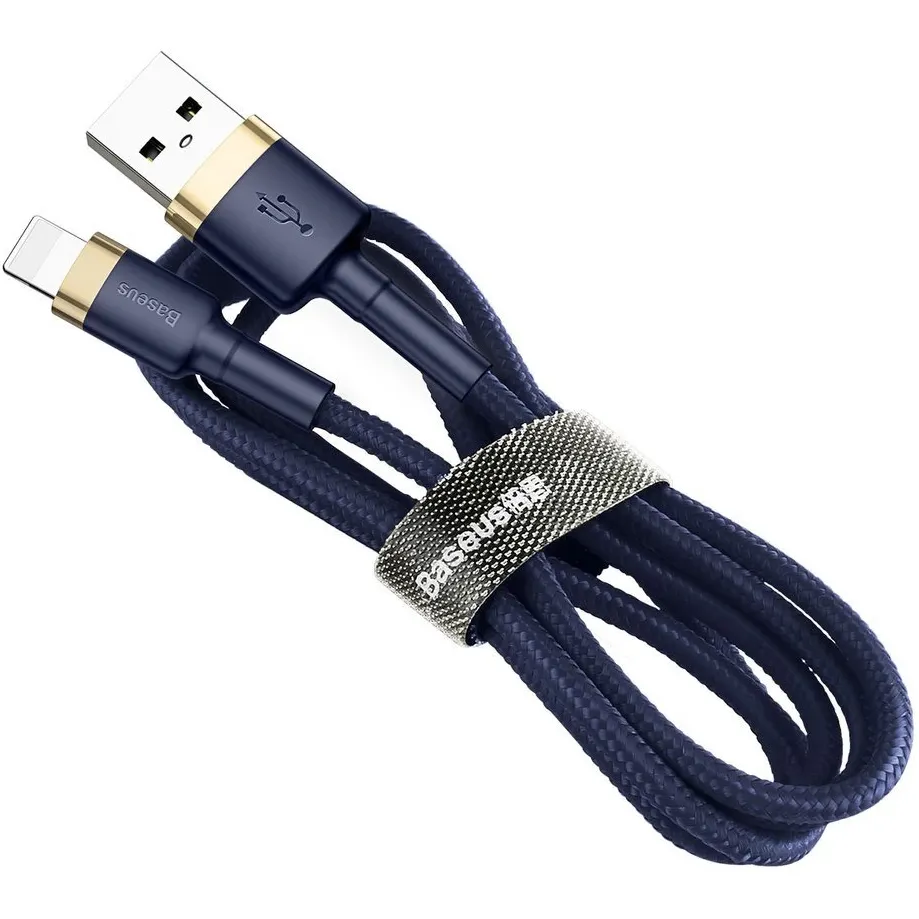 Кабель Baseus Cafule USB Type-A - Lightning (M/M), 1.5A, 2 м, Blue/Gold (CALKLF-CV3) - зображення 1
