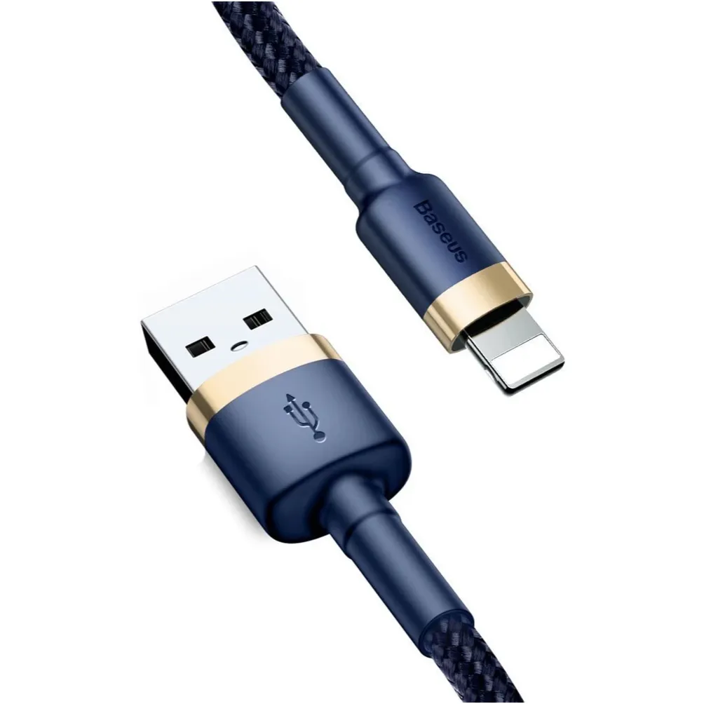 Кабель Baseus Cafule USB Type-A - Lightning (M/M), 1.5A, 2 м, Blue/Gold (CALKLF-CV3) - мініатюра 2